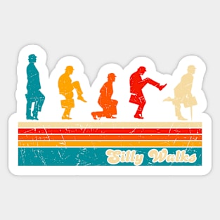 Retro Silly Walks Sticker